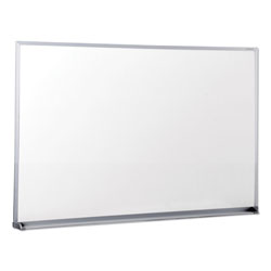 Universal Melamine Dry Erase Board with Aluminum Frame, 36 x 24, White Surface, Anodized Aluminum Frame (UNV43623)
