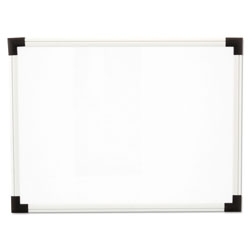 Universal Modern Melamine Dry Erase Board with Aluminum Frame, 24 x 18, White Surface (UNV43722)