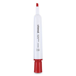 Universal Dry Erase Marker, Broad Chisel Tip, Red, Dozen (UNV43652)