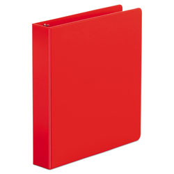Universal Economy Non-View Round Ring Binder, 3 Rings, 1.5 in Capacity, 11 x 8.5, Red