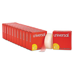 Universal Invisible Tape, 1" Core, 0.75" x 36 yds, Clear, 12/Pack (UNV83436VP)