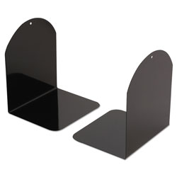 Universal Magnetic Bookends, 6 x 5 x 7, Metal, Black, 1 Pair
