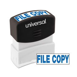 Universal Message Stamp, FILE COPY, Pre-Inked One-Color, Blue