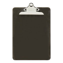 Universal Plastic Clipboard with High Capacity Clip, 1.25 in Clip Capacity, Holds 8.5 x 11 Sheets, Translucent Black