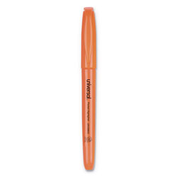 Universal Pocket Highlighters, Fluorescent Orange Ink, Chisel Tip, Orange Barrel, Dozen (UNV08853)