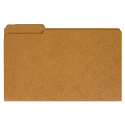 Universal Reinforced Kraft Top Tab File Folders, 1/3-Cut Tabs: Assorted, Legal Size, 0.75" Expansion, Brown, 100/Box (UNV16143)