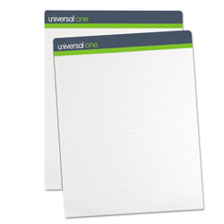 Universal Renewable Resource Sugarcane Based Easel Pads, Presentation Format (1 in Rule), 27 x 34, White, 50 Sheets, 2/Carton