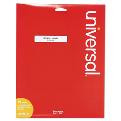 Universal Self-Adhesive Permanent File Folder Labels, 0.66 x 3.44, White with Assorted Color Borders, 30/Sheet, 25 Sheets/Pack (UNV80111)