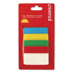 Universal Self Stick Index Tab, 2 in, Assorted Colors, 40/Pack