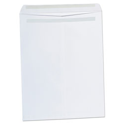 Universal Self-Stick Open End Catalog Envelope, #15 1/2, Square Flap, Self-Adhesive Closure, 12 x 15.5, White, 100/Box