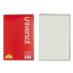 Universal Steno Pads, Pitman Rule, Red Cover, 60 Green-Tint 6 x 9 Sheets