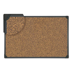 Universal Tech Cork Board, 36 x 24, Cork Surface, Black Plastic Frame