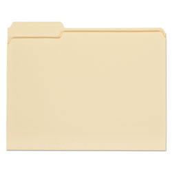 Universal Top Tab File Folders, 1/3-Cut Tabs: Left Position, Letter Size, 0.75 in Expansion, Manila, 100/Box