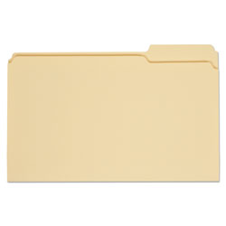 Universal Top Tab File Folders, 1/3-Cut Tabs: Right Position, Legal Size, 0.75 in Expansion, Manila, 100/Box