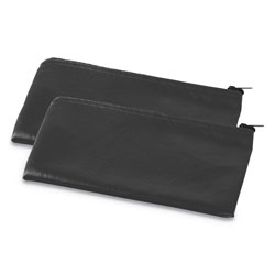 Universal Zippered Wallets/Cases, Leatherette PU, 11 x 6, Black, 2/Pack