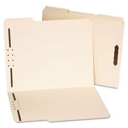 Universal Deluxe Reinforced Top Tab Folders with Two Fasteners, 1/3-Cut Tabs, Letter Size, Manila, 50/Box