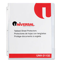 Universal Top-Load Poly Sheet Protectors, Heavy Gauge, Letter Size, Clear, 100/Pack