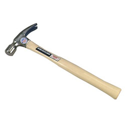 Vaughan Framing Rip Hammer, Forged Steel Head, Straight White Hickory Handle, 18 in, 28 oz Head, Milled Face