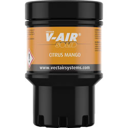 Vectair Systems V-Air MVP Dispenser Fragrance Refill - Spray - 6000 ft³ - Citrus Mango - 60 Day - 6 / Carton - Odor Neutralizer