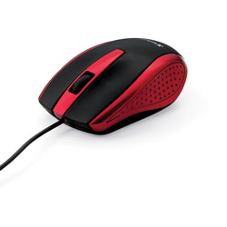Verbatim Mouse, Optical, Corded, f/PCs & Macs, Red/Black