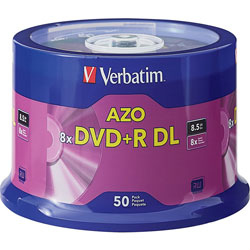 Verbatim 50PK DVD+R DL 8.5GB 8X BRANDED