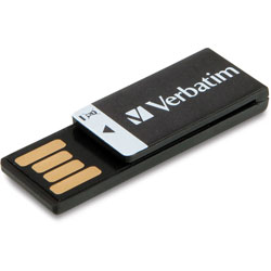 Verbatim Flash Drive, Capless, Water-resistant, 16GB, Black