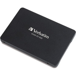 Verbatim Internal SSD, 2.5 in, 560MB/s Read/535MB/s Write, 256GB, Black