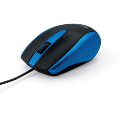Verbatim Mouse, Optical, Corded, f/PCs & Macs, Blue/Black