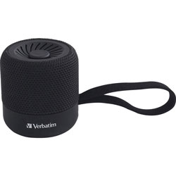 Verbatim Portable Bluetooth Speaker System - Black - 100 Hz to 20 kHz - TrueWireless Stereo - Battery Rechargeable - 1 Pack