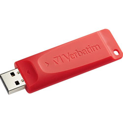 Verbatim USB Flash Drive, Retractable, Security Feature, 4GB, 4/PK