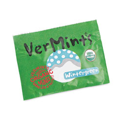 VerMints® VerMints Organic Mints/Pastilles, Wintergreen, 2 Mints/0.7 oz, Indivdually Wrapped, 100/Box