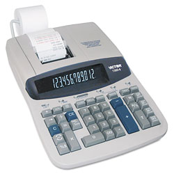 Victor 1560-6 Two-Color Ribbon Printing Calculator, Black/Red Print, 5.2 Lines/Sec