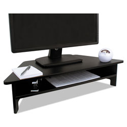Victor High Rise Collection Monitor Stand, 27 x 11 1/2 x 6 1/2-7 1/2, Black