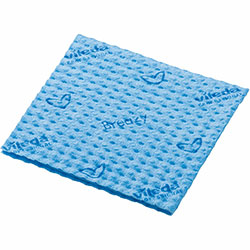 Vileda Breazy Microfiber Cloths, Cloth, 13.78 in Width x 13.78 in Length, 25/Pack, Blue