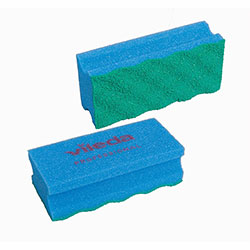 Vileda Professional PUR Active Scrub Sponge, 10/Pack, Foam, Blue
