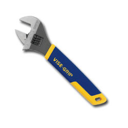Vise Grip Adjustable Wrench, 8 in Long, 1-1/8 in Opening, Chrome