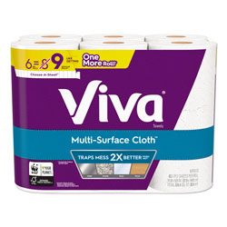 VIVA® Multi-Surface Cloth Choose-A-Sheet Paper Towels 1-Ply, 11 x 5.9, White, 83 Sheets/Roll, 6 Rolls/Pack, 4 Packs/Carton