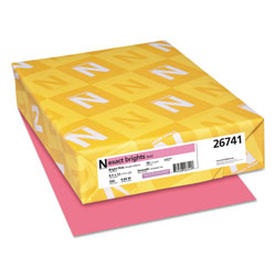 Neenah Paper Exact Brights Paper, 20lb, 8.5 x 11, Bright Pink, 500/Ream