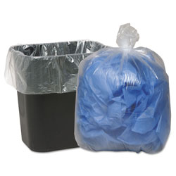 Webster Linear Low-Density Can Liners, 16 gal, 0.6 mil, 24 in x 33 in, Clear, 500/Carton
