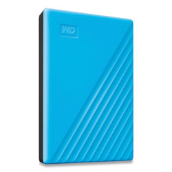 Western Digital MY PASSPORT External Hard Drive, 2 TB, USB 3.2, Sky Blue