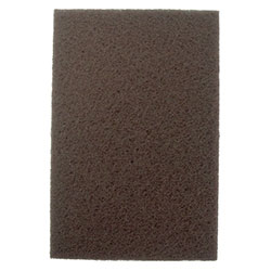 Weiler Non-Woven Hand Pad, 9 in x 6 in, Brown, Aluminum Oxide, Brown, Heavy-Duty