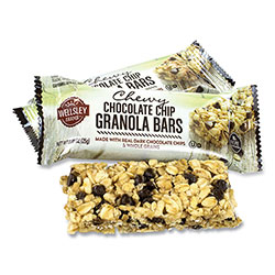 Wellsley Farms™ Chewy Chocolate Chip Granola Bars, 0.88 oz Bar, 60 Bars/Box
