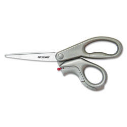 Westcott® E-Z Open Box Opener Stainless Steel Shears, 8 in Long, 3.25 in Cut Length, Gray Offset Handle