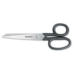 Westcott® Kleencut Stainless Steel Shears, 7 in Long, 3.31 in Cut Length, Black Straight Handle