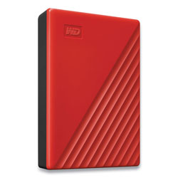 Western Digital MY PASSPORT External Hard Drive, 4 TB, USB 3.2, Red