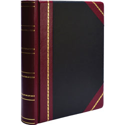 Wilson Jones Minute Book Binder, 500 Sheet Cap, 11"x8 1/2", Red/Black