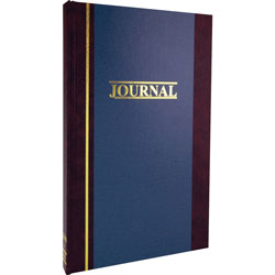 Wilson Jones 2 Column Journal Book, 300 Page, 11 3/4"x7 1/4", Blue