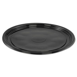 WNA Comet Caterline Casuals Thermoformed Platters, PET, Black, 12" Diameter (WNAA512PBL)