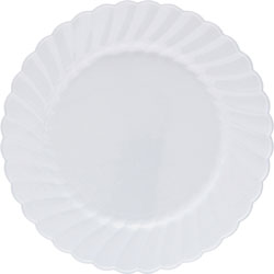 WNA Comet Classicware Plastic Dinnerware Plates, 6 in Dia, White, 12/Pack