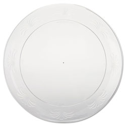 WNA Comet Designerware Plastic Plates, 9 Inches, Clear, Round